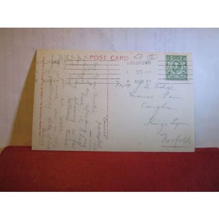 A YOUNG BOY, CLOGS, CLAY PIPE used postcard by Carlton publishing Co 1912 pm =