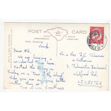 Quarr Abbey Isle of Wight Postcard 1958 RP The Bay Series