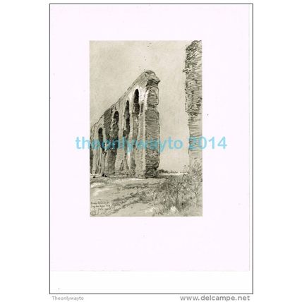 STRASSBURG (STRASBOURG), RUINS OF ROMAN AQUEDUCT, FRANCE, BOOK ILLUSTRATION/PRIN