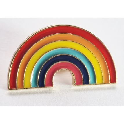 Rainbow Pride Metal Lapel Pin Badge, Peace Symbol
