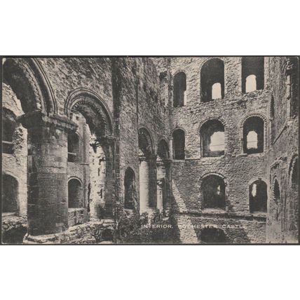Interior, Rochester Castle, Kent, 1921 - Valentine's Postcard