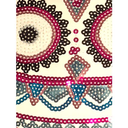 Owl Sew On Patch 22 cm x 34 cm Sequins Large Badge Patch Decoration Bird P299