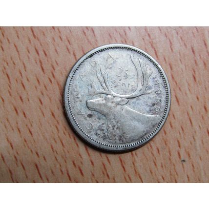 1956 Queen Elizabeth ll 25 Cents Canada Coin