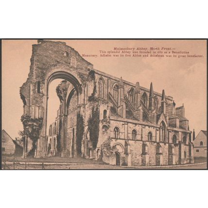 North Front, Malmesbury Abbey, Wiltshire, c.1905-10 - Wilkinson Postcard
