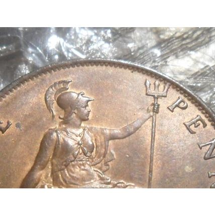 1901 Victoria Veiled Head penny.