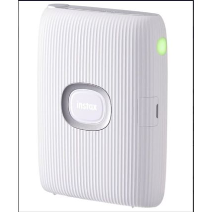 Fujifilm INSTAX Mini Link 2 Smartphone Printer Bundle + 10-Pack Film, Clay White