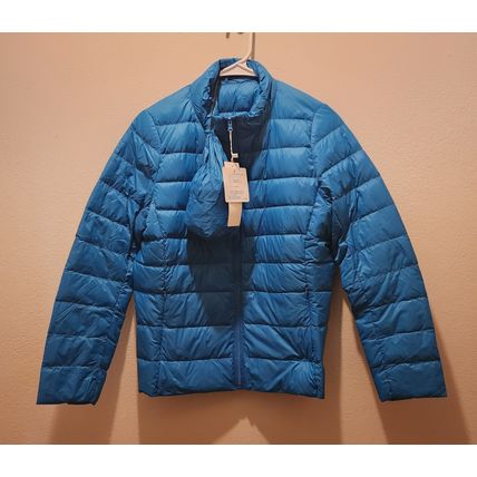 NEW, Women’s Blue Hooded Lightweight Down Jacket (S)