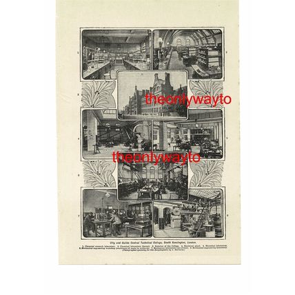City and Guilds Central College, London (8 Views), Book Illustration, c 1907