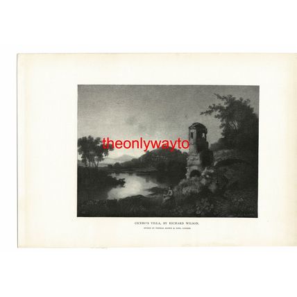Cicero's Villa, Richard Wilson, Timothy Cole Book Illustration (Print), 1902