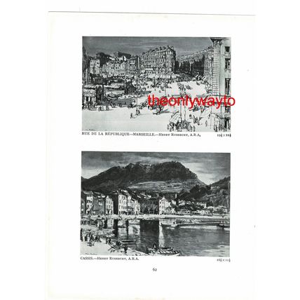 Cape St Vincent, Marseille & Cassis On Reverse, Book Illustration, 1931