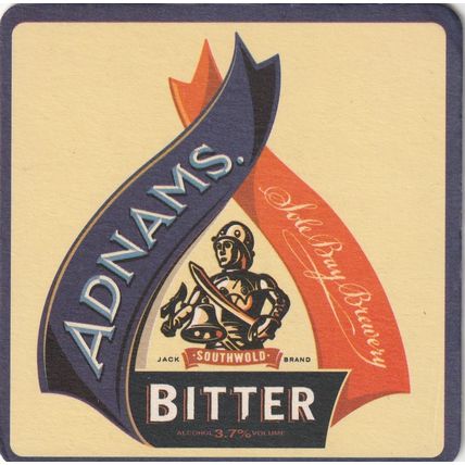 BEER MAT - ADNAMS BREWERY - BITTER - (Cat No 034) - (1999)