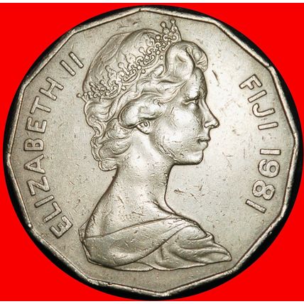 Ⰶ AUSTRALIA (1975-1987): FIJI ★ 50 CENTS 1981 SHIP★LOW START★NO RESERVE