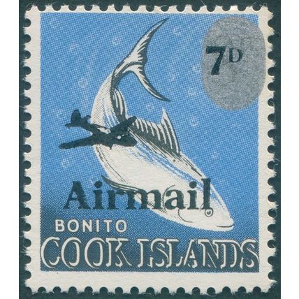 Cook Islands 1966 7d on 8d Long-tailed Tuna Air Mail SG186 MNH