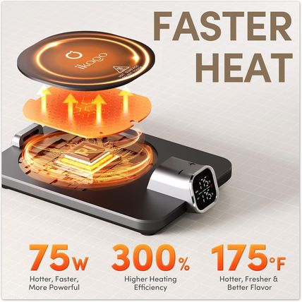 Smart Heated Coffee Mug Warmer & Mug Set - Heated Coffee Warmer with Auto Shut O