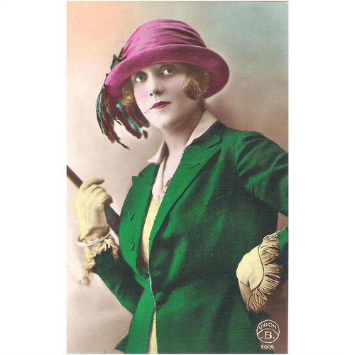 CARTE POSTALE - MODE - FEMME A CHAPEAU - REF 55