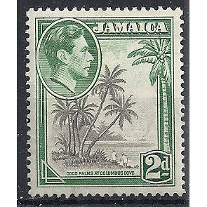 Jamaica 1938 SG124 2d Grey & Green Mounted Mint . ..