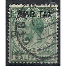 Gibraltar 1918 SG86 1/2d Green WAR TAX Good/Fine Used ...