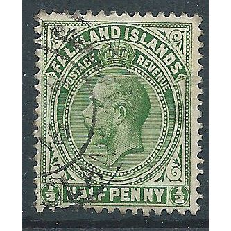 Falkland Islands 1912 SG60 1/2d Yellow-Green Fine Used....
