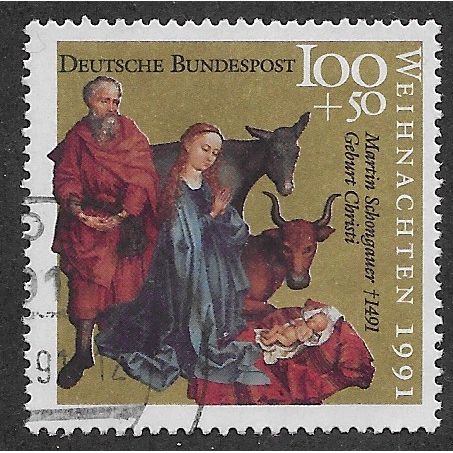 GER 1991 100pf +50 'CHRISTMAS' FINE USED (EBID60-269)