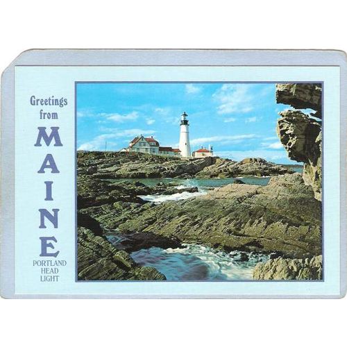 ME Portland Lighthouse Postcard Greetings form Maine Portland Head Light l~209