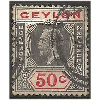 Ceylon 1912 SG314 15c Black & Scarlet Fine Used . .. .