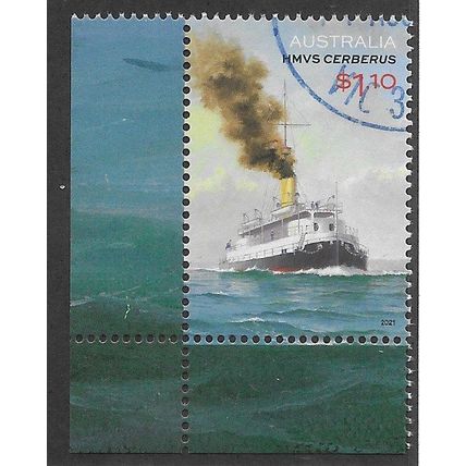 AUS 2021 $1.10 'HMVS CERBERUS' FINE USED EBID76-096)