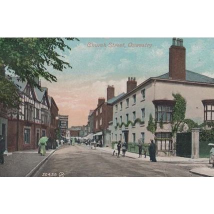 Style Value Variety Sign Church Street Oswestry Shropshire Antique Postcard