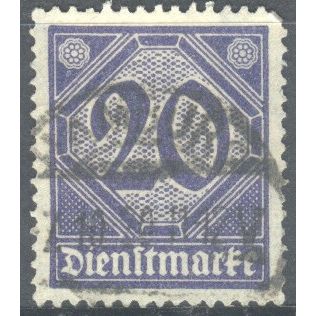 Germany 1920 - 20pfg violet blue - dienstmarke - used
