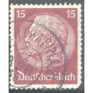 Germany 1934 - 15pf brownish purple - President Von Hindenburg - used 6
