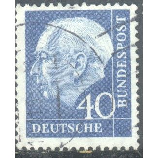 Germany 1957 - 40pf blue - President Heuss - used