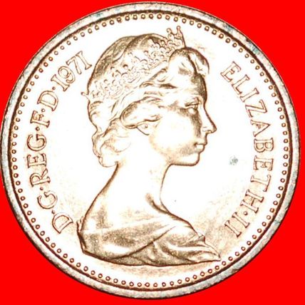 CROWN (1971-1984): GREAT BRITAIN ★ HALF NEW PENNY 1971 UNC ★LOW START★NO RESERVE