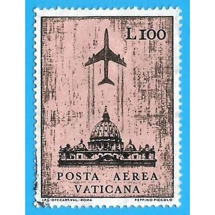 VATICAN. 1967. MICHEL # 520. AVION SOBRE BASILICA DE SAN PEDRO