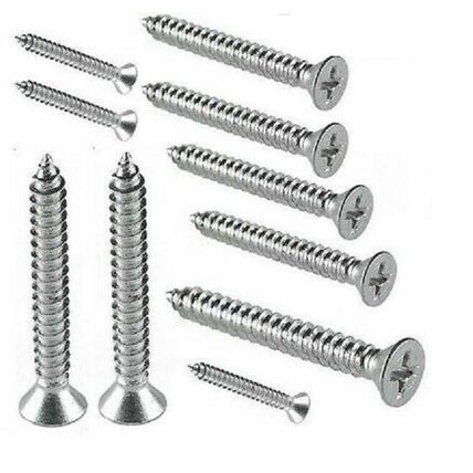 STAINLESS STEEL WOODSCREWS SELF TAPPER COUNTERSUNK A4 MARINE GRADE CHIPBOARD BW