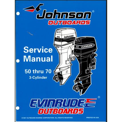 Johnson Evinrude 50 70 3 Cylinder Service Manual 1997 520208 PDF