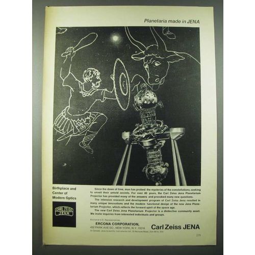1965 Carl Zeiss Planetarium Projector Ad