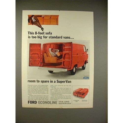1966 Ford SuperVan Ad - 8-foot Sofa Too Big