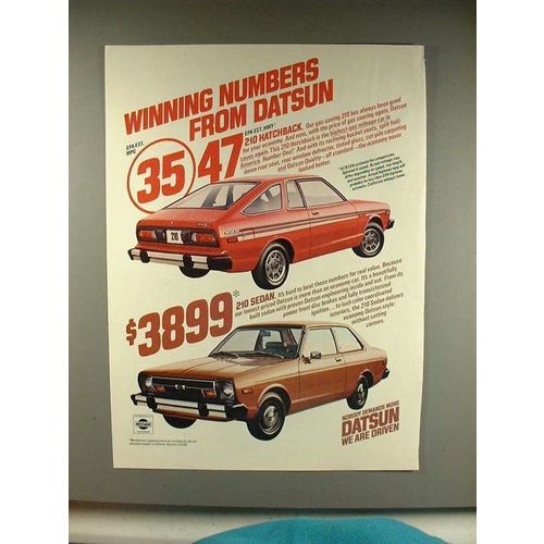 1979 Datsun 210 Hatchback & 210 Sedan Car Ad!