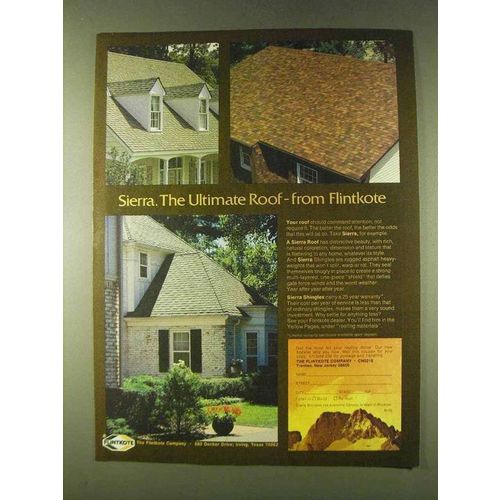 1979 Flintkote Sierra Shingles Ad - The Ultimate Roof