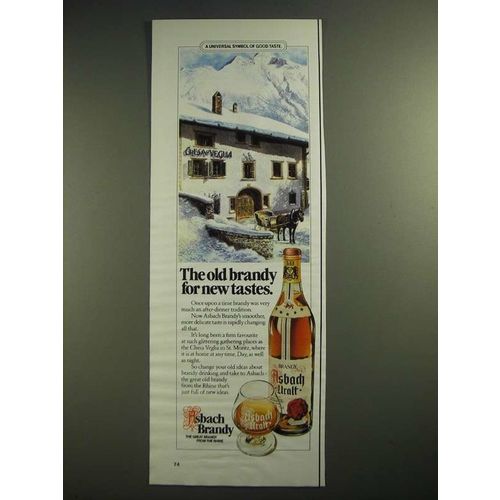 1983 Asbach Brandy Ad - The Old Brandy for New Tastes