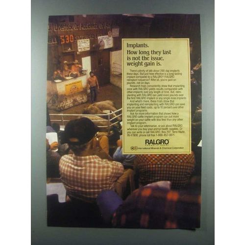 1985 IMC International Minerals & Chemical Ralgro Ad - Implants
