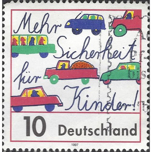 GERMANY, ROAD, Child Safety, white 1997, 10pf, #3