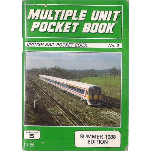 MULTIPLE UNIT POCKET BOOK summe 1988 well used p/b train spotters British Rail #