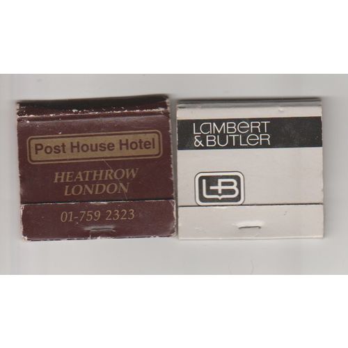 Match books 1960s x 2 Post House Hotel Heathrow + Lambert & Butler see rest