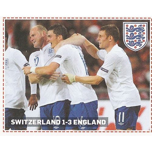 Topps ENGLAND 2012 Stickers: No.39 - In Qualifying: Switzerland V ENGLAND