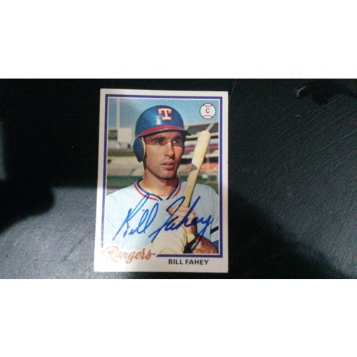 1978 Topps Card # 388 Bill Fahey Autograph 201610031150 Texas Rangers