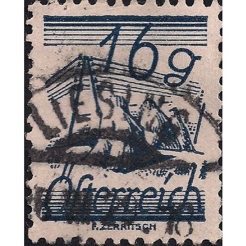 AUSTRIA, Sheaf of Corn, blue 1925, 16 groschen