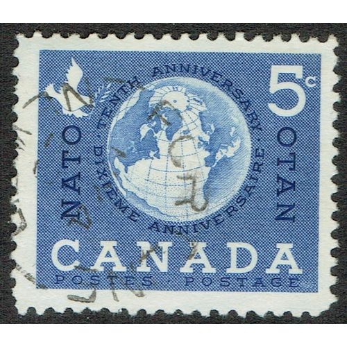 Canada 1959 10th Anniversary of NATO 5c Ultramarine SG510 FU