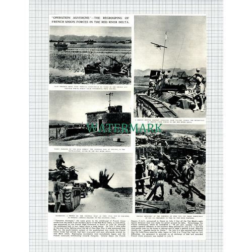 X880) Operation Auvergne Red River Delta Yen Phu Tonking - 1954 Clip