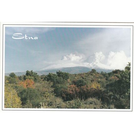 Mount Etna erupting 2001 Italy Postcard unused VGC