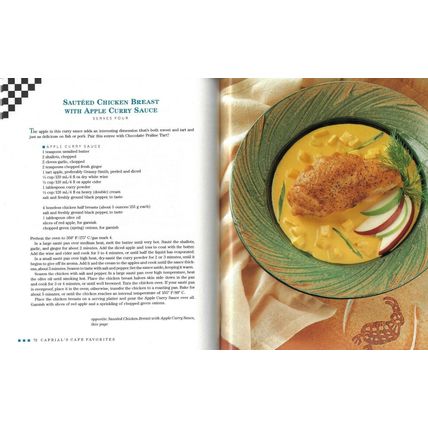 Caprial's Cafe Favorites by Caprial Pence 1994 Oregon Home Chef Recipes HC DJ++